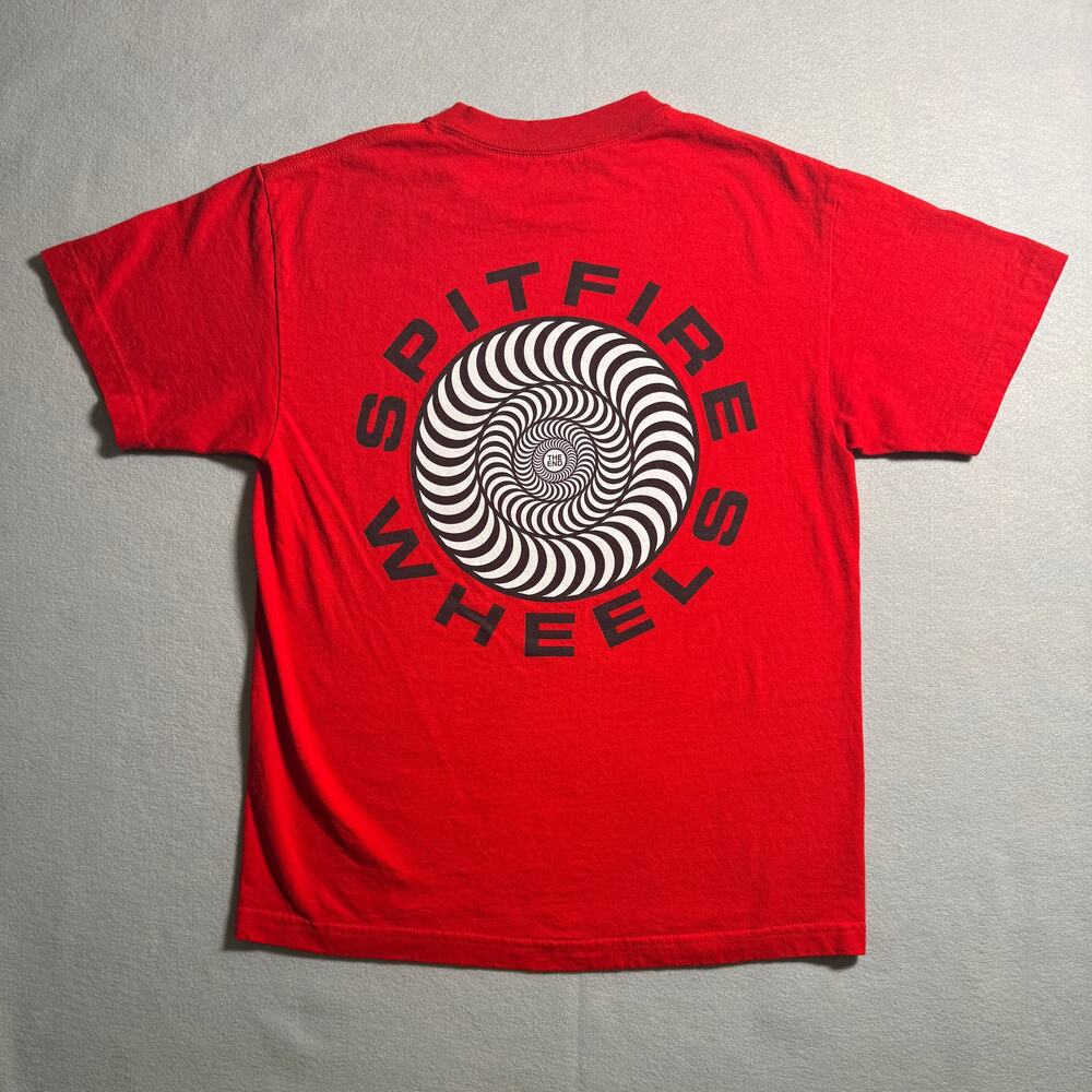 Spitfire Wheels The End Classic Swirl Skateboard 2 Sided T-shirt Size Medium